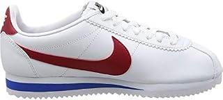 Nike Women's Classic Cortez Leather Casual Shoes (10, White/Varsity Red/Varsity Royal)