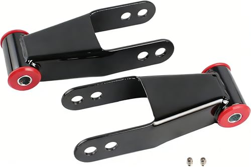 Upgraded Silverado/Sierra 2 inch Rear Lowering Shackle Compatible with 1999-2019 Silverado Sierra 1500, 1988-1999 C1500 C2500 K1500 K2500 Suburban, Replace #410520 2'' Rear Leaf Spring Lowering