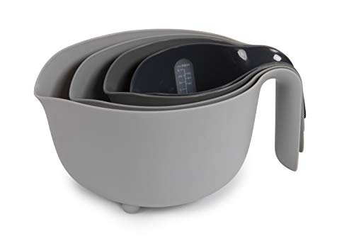 Dexas 4-Piece Nested Mixing Bowl Set, Gray Assortment, Gmbs4-432, 4 Pieces #TOP1