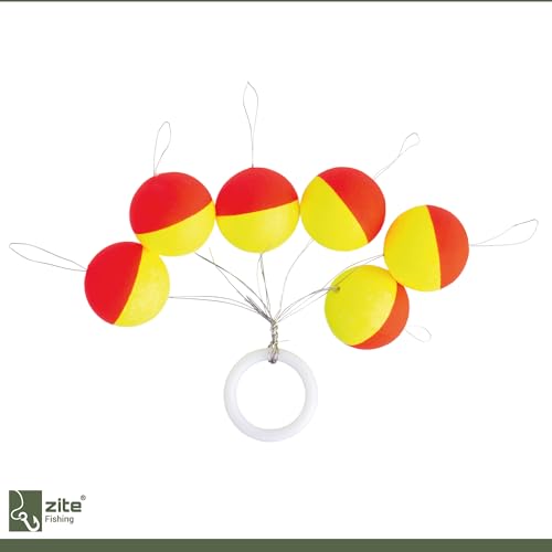 Zite Fishing Pilotkugel Set - Forellen-Piloten Schwimmer Oval & Rund - Auftriebskörper Forellen-Angeln Schwimmend 36 Stück in 3 Größen – Bild 3