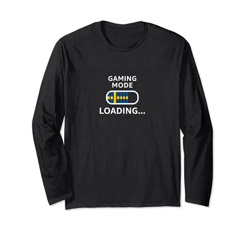 Flag Sweden Long Sleeve T-Shirt, Black