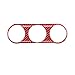 Pangtyus Auto Aria Condizionata Pulsante Decalcomanie Rosso in Fibra di Carbonio Adesivo Copertura Interna Trim, per Mazda MX-5 2016-2020