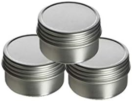 0.5 oz Tin Container - Screw Top Tin with Sealed Cover. Use for Storing Small Food Items, Condiments, Spices and More (3, .5 Oz)