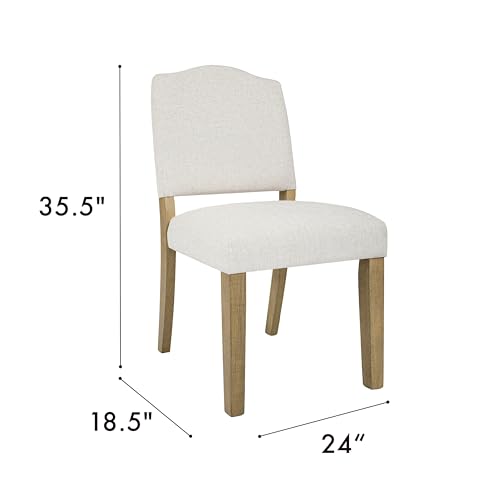 Image of HomePop Open Back Dining Chair - Cream Textured Woven (Single Pack)