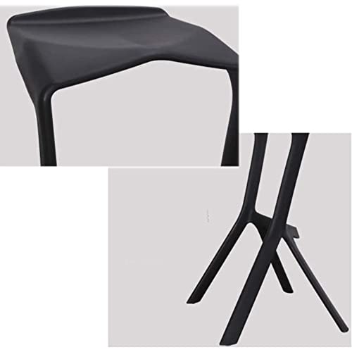 Tabouret de comptoir en plastique injecté haute résistance avec dossier bas - 6