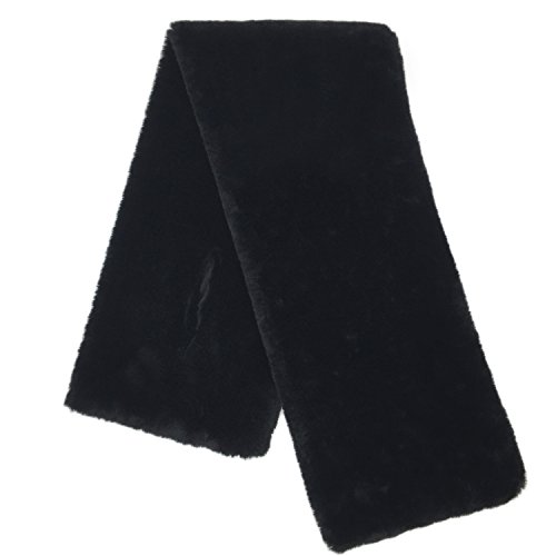 YOUR SMILE - Premium Solid Color Long Rectangle Faux Fur Warm Soft Furry Wrap Around Loophole Scarf2