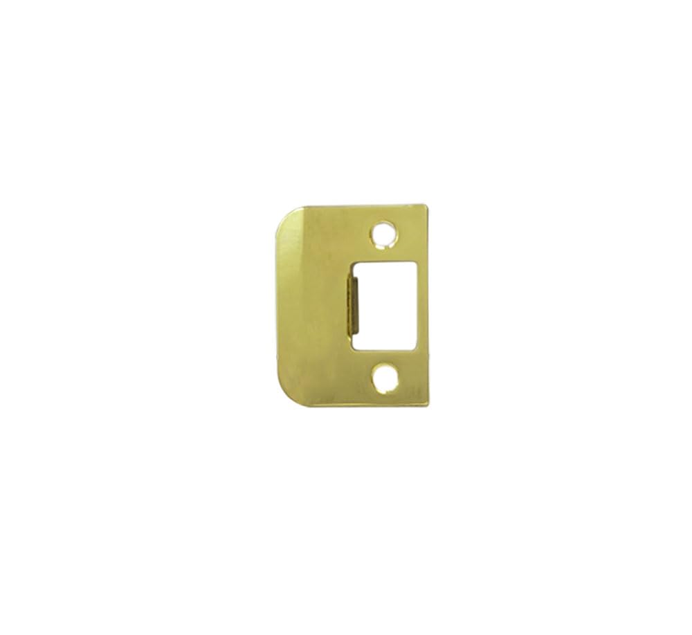 QCAA Solid Brass Extended Lip Strike, 1-3/4''X2-1/4", Polish Brass, 1 Pack, Made in Taiwan
