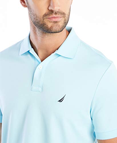 Image of Nautica Men's Classic Fit Short Sleeve Dual Tipped Collar Polo Shirt