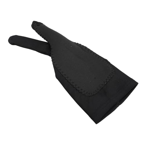 Guantes para dibujo digital, paquete de 4 piezas, para mano derecha e izquierda, diseño de 3 capas y dos dedos, elasticidad suave, ideal para tabletas gráficas (talla S) miniatura 2