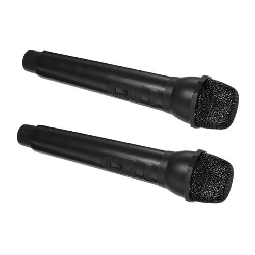 SUPVOX Lot De 2 Microphones Réalistes pour Enfants Accessoires De Simulation Noir