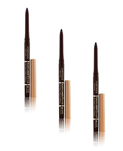 Jordana Easyliner For Eyes Retractable Pencil (Lavish Brown, 3 Pack)