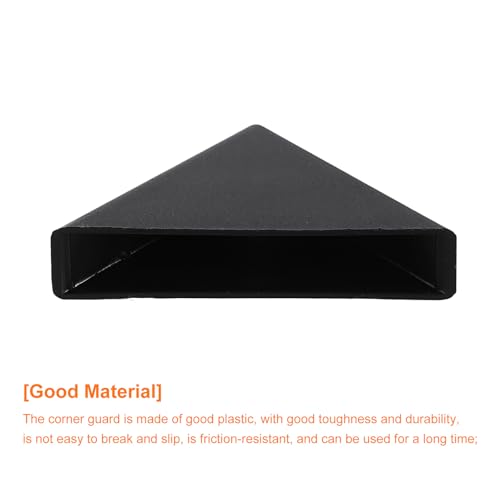 Image of uxcell 8Pcs Plastic Corner Protectors 9x50mm Right Angle Shape Glass Corner Guards Cushion for Corner Protection of Glass, Mirror, Tile, Black