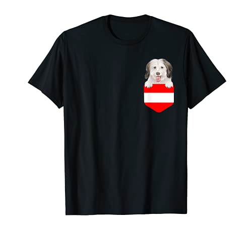 Austria Flag Coton de Tulear Dog In Pocket T-Shirt, Black