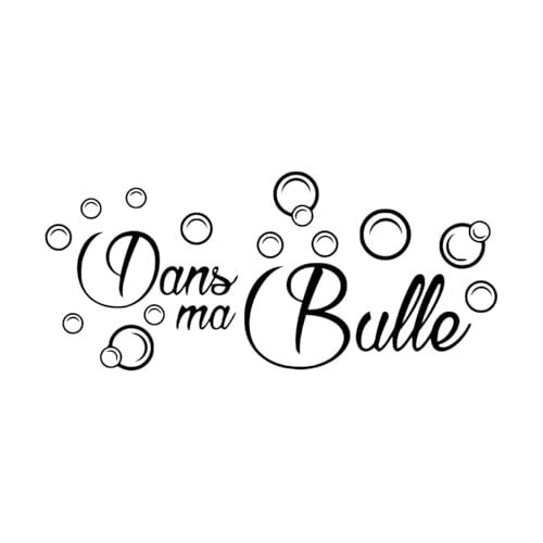 Sticker mural salle de bain Dans ma bulle Relax Sticker mural salle de bain douche vinyle maison petit format - 25x56cm