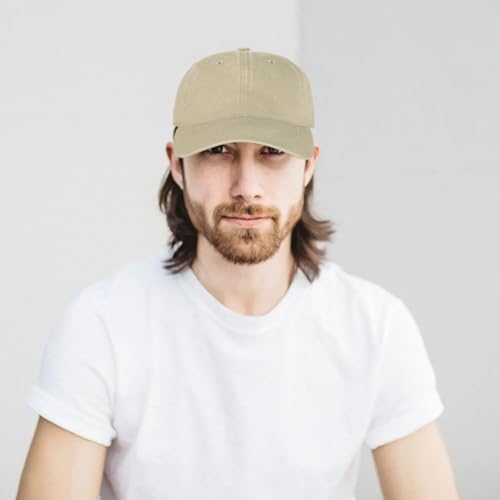 Image of Edoneery Men Women Baseball Cap-Low Profile Adjustable Washed Cotton Golf Dad Hat