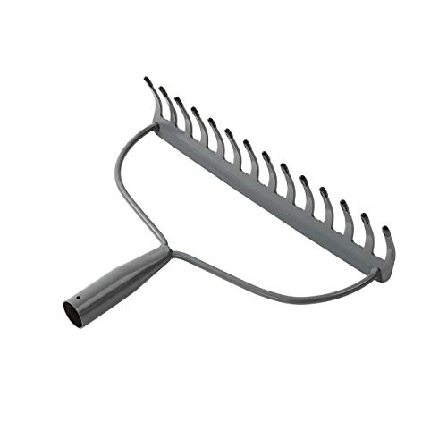 HOME RIGHT 5FT Bow Rake，60 inches L Handle x 13.5 inches W Head Metal Bow Rake with Heavy Duty Construction for Gardening, Land Management, Yard Work, Farming and Outdoor - Thumbnail 2