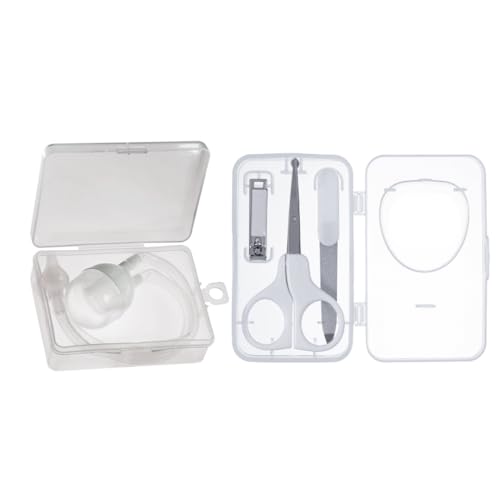 Kit Aspirador Nasal com Estojo, Ponta de Silicone, Kit Manicure para Bebê
