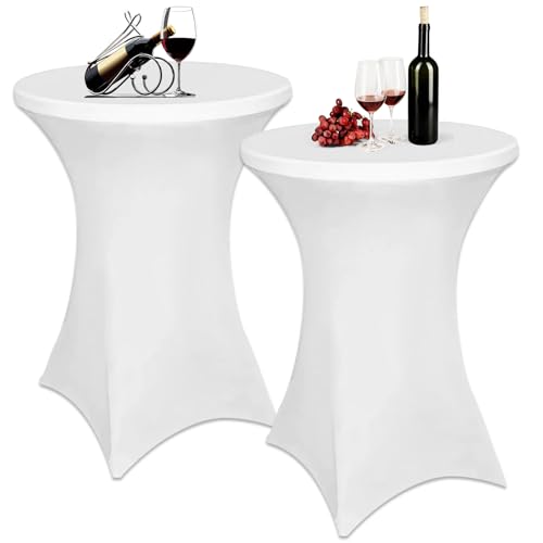 Lot de 2 nappes extensibles en élasthanne pour tables de bar, 80 x 110 cm, housses de table...