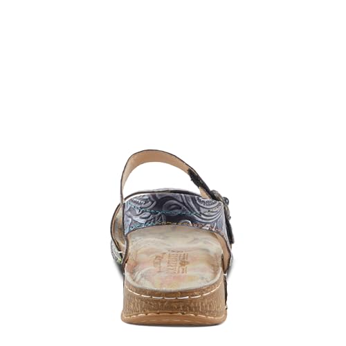 Image of Spring Step L'Artiste womens Popular | Hand-painted leather upper with hook and loop straps, padded microfiber insole, polyurethane outsole, and 1.25 in heel