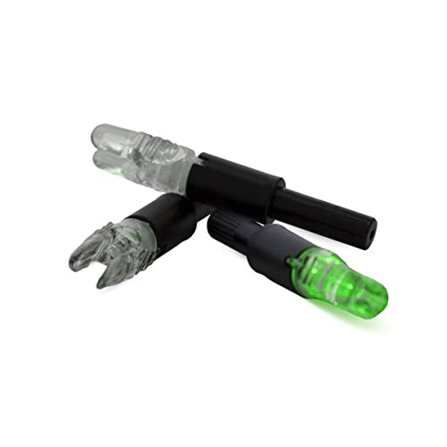 New Archery Products Thunderglo Compound Bow LED Illuminated Auto Turn-On Arrow Nocks - Green (3 Pack)