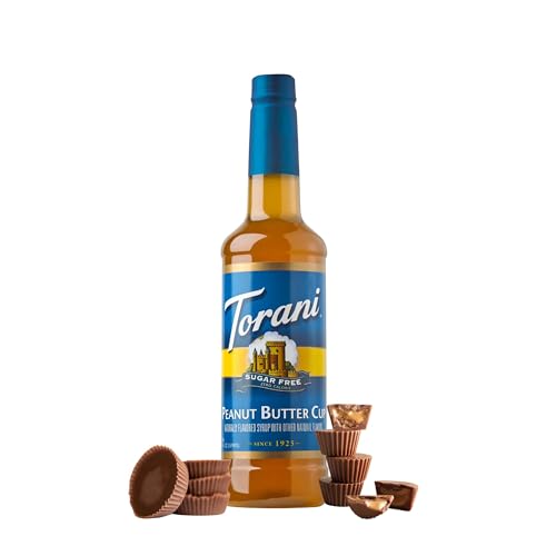 Image of Torani Sugar Free Peanut Butter Cup Flavored Drink Syrup, 25.4 fl oz (Pack of 4)