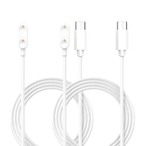 Magnetic Compatible with Honor Band 9/7/6 Smart Watch Charger, USB Charge Charging Cable Adapter Replacement Charger Cable for Honor Band 9/7/6 (White+White)