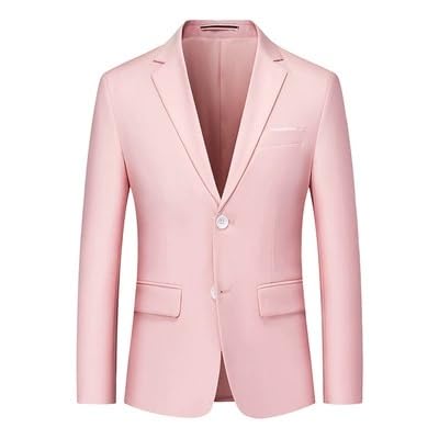 Men's Casual Two Button Notch Lapel Slim Fit Sport Coat Spring Fall Business Suit Jacket - Main Image