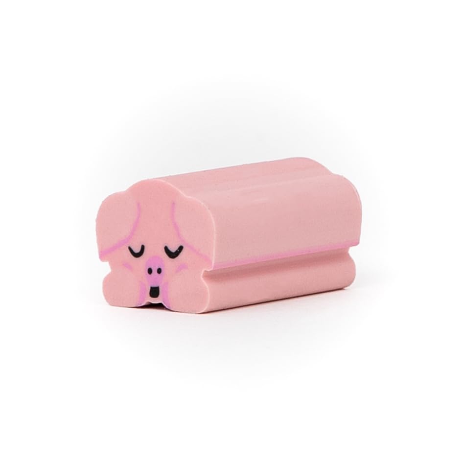 Mr. Wonderful - Goma de Borrar Lazy Cerdito – Goma de Borrar con Forma de Animal Tumbado – Accesorio Original de Papelería