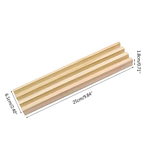 4 piezas soportes de madera para fichas de dominó miniatura 4