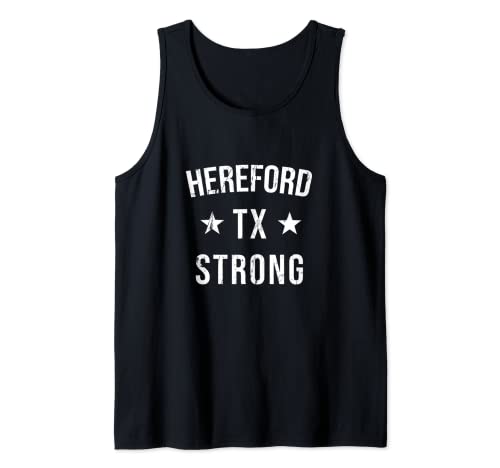 Vacaciones de recuerdo de la ciudad natal fuerte de Hereford TX Texas Camiseta sin Mangas