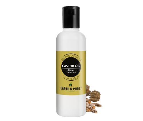 Image of Earth N Pure Castor Oil - 100% Pure & Natural for Hair, Skin, Lashes & Nails - Deeply Moisturizing - Vegan & Cruelty-Free | 100ml