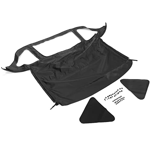 JMTAAT Convertible Soft Top Compatible with 1971-1981 Triumph Spitfire, Black Color with Clear Plastic Windows, Sailcloth Vinyl Soft Roof Replacement