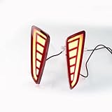 ECAHAYAKU LED Rear Bumper Reflector Light Fit for 2017-2022 Toyota C-HR CHR LED Tail Brake Lights Driving Fog Light Turn Signal Light Accessories