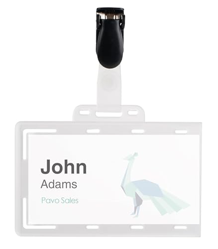 Badges 54 x 86 mm PAVO anti-pliure pour identifier vos invités sans abîmer les habits