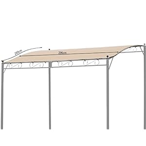 QUICK STAR Vervangend dak 250x300cm pergola terrasoverkapping zand