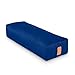 Bolster Yoga angolare »Paravati« con pula di Farro bio/Lung. ca 67cm e ca. 13cm Altezza - Ideale Come Cuscino Yoga/Cuscino zafu/Cuscino Meditazione/Supporto Meditazione. 100% Cotone- Blu Marino