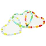 KICHOUSE 3 Stück Teiliges Herzförmiger Hitzebeständiger Glas-untersetzer Transparente Dekorative Tischmatten für Kaffee Teetassen Isolierende Kaffeetisch-Accessoires für Küche und