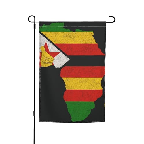Bandera de jardín versátil y elegante con diseño de mapa de África, para todas las estaciones, decoración de patio, porche, jardín