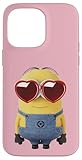 Despicable Me Minions Dave Valentine's Day Heart Glasses Case for iPhone 14 Pro Max