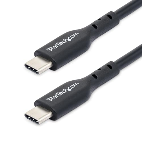 StarTech.com USB-C�[�d�P�[�u���^3m�^USB 2.0�^60W 3A�^USB Power Delivery 2.0�^�I�X-�I�X�^�u���b�N�^PD�Ή� �m�[�g�p�\�R���p Type-C �f�[�^�]������ �����[�d�R�[�h USB2CC3MBKE