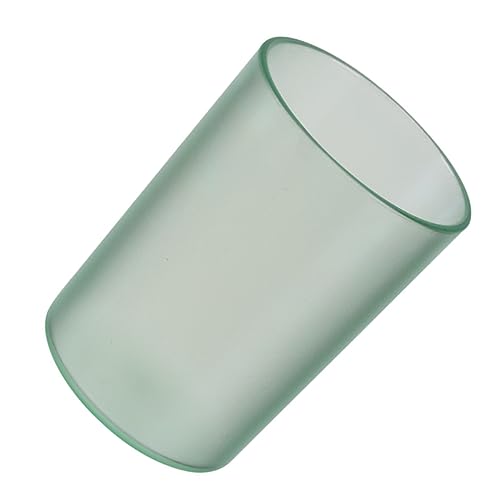BEBEMOKO Transparent Toothbrush Cups Sturdy Gargle Mug for Adults Boys and Girls Elegant Water Drinking Cup for Bathroom Versatile Use As Toothbrush Holder Mug Green