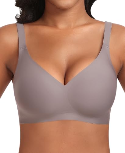 Image of Ganado Seamless Wireless Bras for Women No Underwire Bras Supportive Bralette Padded Comfort T Shirt Bra