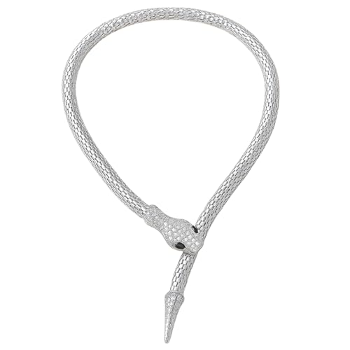 Image of KIMTI 18K Gold Plated Snake Necklace Jewellery - Snake Necklace | Anti Tarnish Gold Plated Western Neck Piece | Fashion Statement Women Accessories.