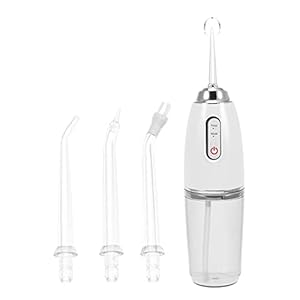 Amecty Waterflosser voor Tanden Draadloos, PX7 Waterdichte Waterpick Flosser met 3 Modi 230 ml Watertank 4 Jet Tips, en…