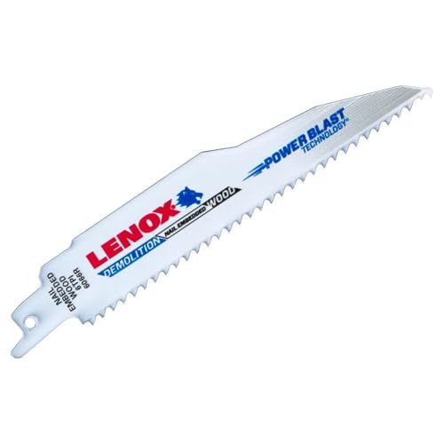 Lenox Tools - 20514B6066R LENOX Tools Demolition Reciprocating Saw Blade with Power Blast Technology, Bi-Metal, 6-inch, 6 TPI, 25/PK