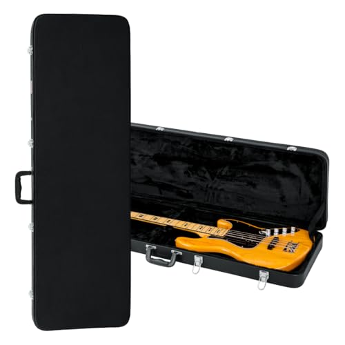 Gator Cases Hard-Shell Wood Case for Electric Bass Guitars, Fits Fender Precision/Jazz Bass, & More (GWE-BASS)