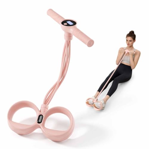 Image of YOTTOY Pedal Resistance Bands with Handles, Natural Rubber Exercise Bands