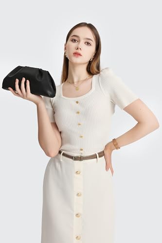 Soft PU Leather Clutch Purses for Women Formal Elegant Luxurious Evening Bag - Image 3