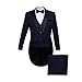 Mens Formal Tuxedo Jacket Set Solid Slim Fit Tailcoat Blazer Sets Swallowtail Dinner Party Wedding Tux Dress Coat (Dark Blue 1,Medium)