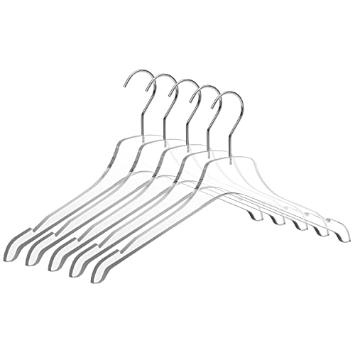 Quality Acrylic Hangers, Made of Clear Acrylic for a Luxurious Look and Feel with Swivel Hook for Suit, Coat, Sweater, Jacket, Blouse, Dress (20)
